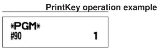 PrintKey operation example *PGM* #90 1