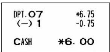 DPT.07 *6.75 (-) 1 -0.75 CASH *6.00