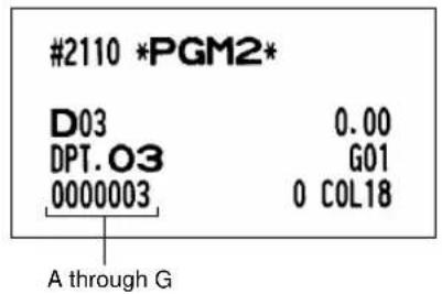 #2110 *PGM2* D03 0.00 DPT.O3 G01 0000003 0 COL18 A through G