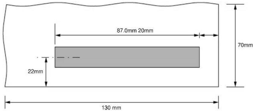87.0mm 20mm 70mm 22mm 130 mm