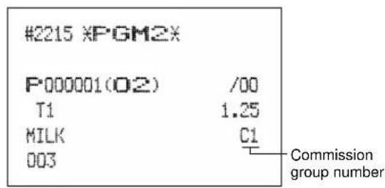 #2215 XPGM2X P000001(O2) /00 T1 1.25 MILK C1 003 Commission group number