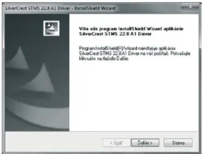 SilverCrest STMS 22.8 A1 Driver - InstallShield Wizard Vita vás program InstallShield Wizard aplikácie SilverCrest STMS 22.8 A1 Driver Program InstallShield(R)Wizard nainčtaluje aplikáciu SilverCrest STMS 22.8 A1 Driver na váš počitač. Pokračuje Häkrutine na tbočilo Dollio. < Spot > Dolite > Stomo