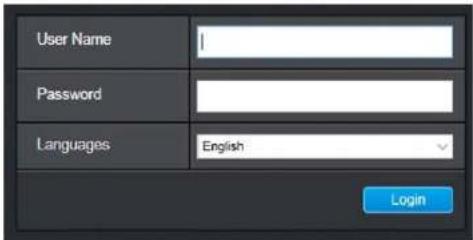 User Name Password Languages English Login