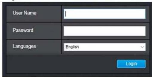 User Name Password Languages English Login