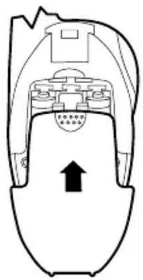 Cross-sectional diagram of a device with internal components and an upward arrow indicating motion (no text or symbols)