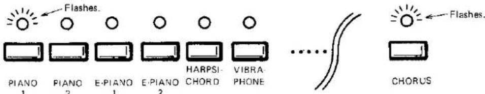 Flashes. PIANO 1 PIANO 2 E·PIANO 1 E·PIANO 2 HARPSI- CHORD VIBRA- PHONE ... Chorus Flashes.