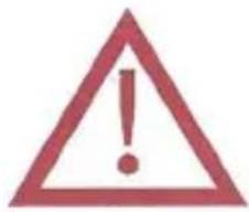Warning symbol image with exclamation mark inside red triangle