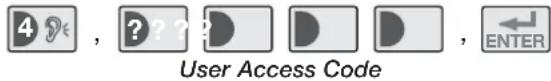 4 ? , ? ? ? User Access Code ENTER