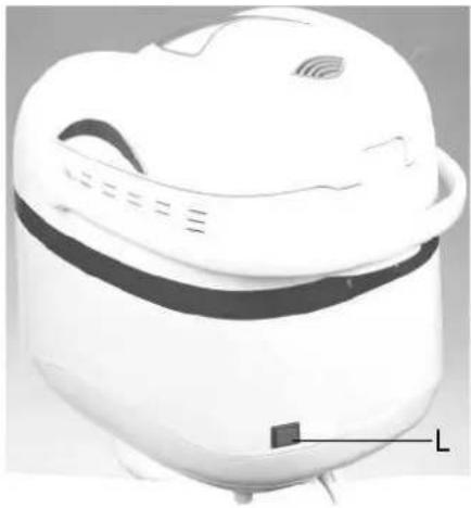 White industrial rice cooker with visible lid and side-mounted ventilation slots (no text or symbols)