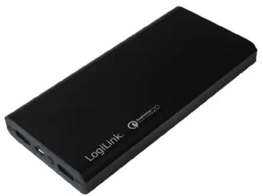 Black LogiLink 20 power bank device with visible branding (no text or symbols on body)