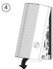 Diagram of a door handle with a black arrow indicating direction (no text or symbols).