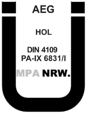 AEG HOL DIN 4109 PA-IX 6831/I MPA NRW.