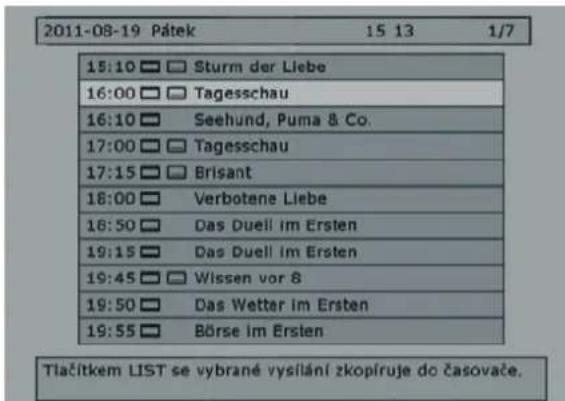 SILVERCREST SSR 576 A1 - EPG – Elektronický průvodce programem - 2