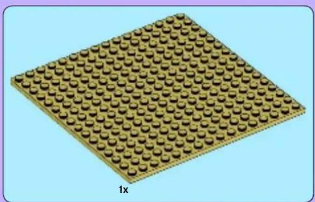 3D illustration of a LEGO floor with uniform circular indentations on a square base (no text or symbols)