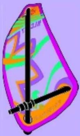 Colorful abstract diagram with intersecting lines and a central black arrow, no readable text or symbols