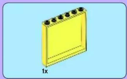 3D illustration of a yellow rectangular electronic component with four black pins, labeled '1x' at the base (no other text or symbols)