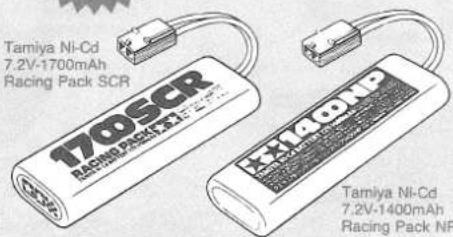 Tamiya Ni-Cd 7.2V-1700mAh Racing Pack SCR 170SCR Racing Pack NR Tamiya Ni-Cd 7.2V-1400mAh Racing Pack NP