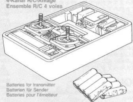 4-Ranal R/C-Anlage Ensemble R/C 4 voles Batteries for transmitter Batterien für Sender Batteries pour l'émetteur