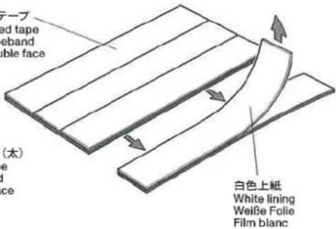 サーブ red tape reband ble face (太) e ce 白色上紙 White lining Weiße Folie Film blanc