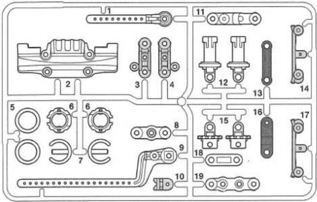TAMIYA RC Suzuki Jimny JB23 - MF-01X - PARTS - 3