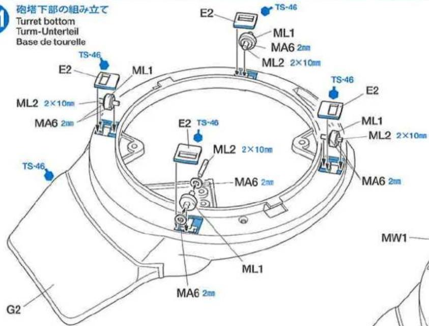 砲塔下部の組み立て Turret bottom Turm-Unterteil Base de tourelle E2 TS-46 E2 ML1 MA6 2mm ML2 2×10mm E2 TS-46 E2 ML1 ML2 2×10mm ML2 2×10mm E2 MS6 2mm MS6 2mm MS6 2mm MS6 2mm MS6 2mm MS6 2mm MS6 2mm MS6 2mm MS6 2mm MS6 2mm MS6 2mm MS6 2mm MS6 2mm MS6 2mm MS6 2mm MS6 2mm MS6 2mm MS6.2mm MS6.2mm MS6.2mm MS6.2mm MS6.2mm MS6.2mm MS6.2mm MS6.2mm MS6.2mm MS6.2mm MS6.2mm MS6.2mm MS6.2mm MS6.2mm MS6.2mm MS6.2mm MS6.2mm G2