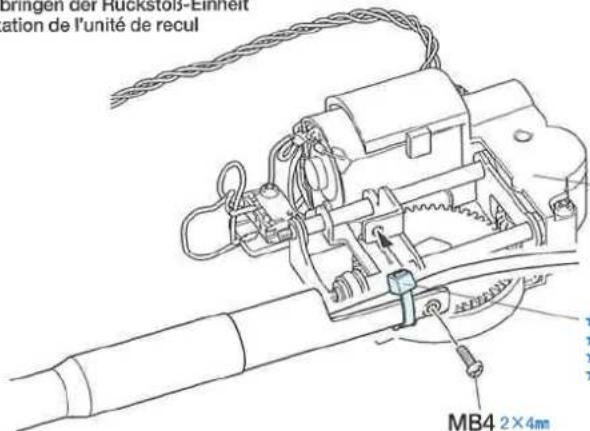 Bringen der Rückstoß-Einheit ation de l'unité de recul MB4 2×4mm