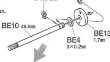 BE10 49.6mm BE4 3×0.2mm BE13 1.7mm