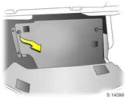 Diagram of a device interior with a yellow lightning bolt indicating a specific component (no text or symbols present)