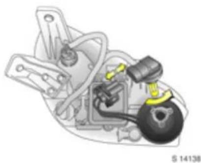 Mechanical assembly diagram showing internal components like gears and a wheel (no text or labels)