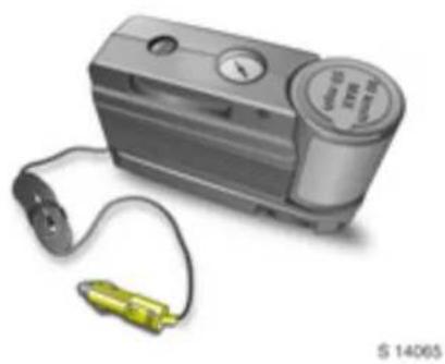 Illustration of a portable air conditioner with a yellow cable and control panel (no text or symbols visible)