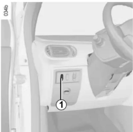 Interior view of a car dashboard and steering wheel (no visible text or symbols)