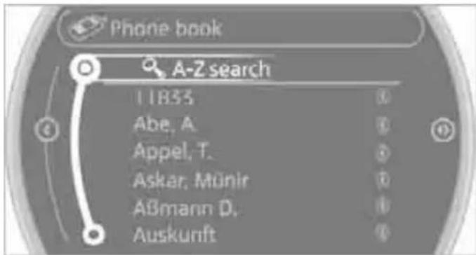 Phone book A-Z search 11835 Abe, A. Appel, T. Askar, Münir Aßmann D. Auskunft