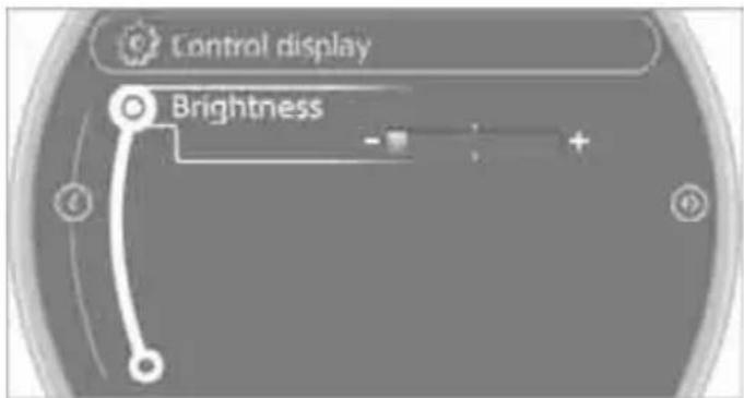 Control display Brightness