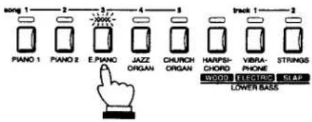 song 1 PIANO 1 PIANO 2 E.PIANO JAZZ ORGAN CHURCH ORGAN track 1 HARPSI- CHORD VIBRA- PHONE STRINGS WOOD ELECTRIC SLAP LOWER BASS