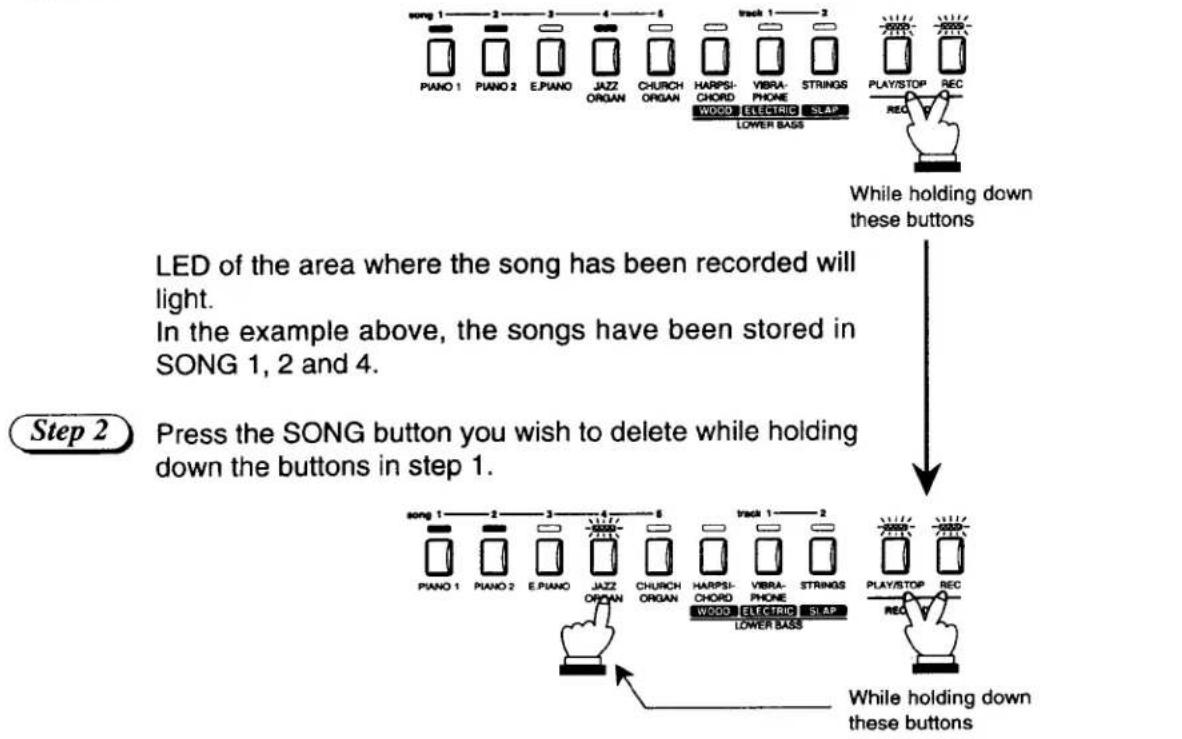 KAWAI CA840 - Deleting unnecessary songs - 1
