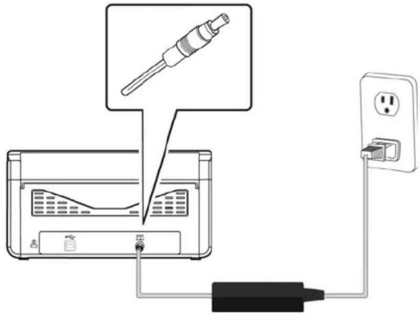 Diagram showing connections between a device with a plug, power outlet, and cable routing to a heater.