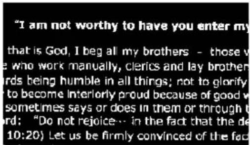 "I am not worthy to have you enter my that is God, I beg all my brothers - those v e who work manually, clerics and lay brother rds being humble in all things; not to glorify to become interiorly proud because of good v sometimes says or does in them or through t ord: "Do not rejoice-- in the fact that the de 10:20) Let us be firmly convinced of the fac