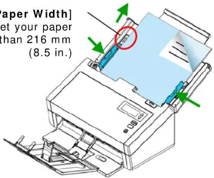 Paper Width] et your paper than 216 mm (8.5 in.)