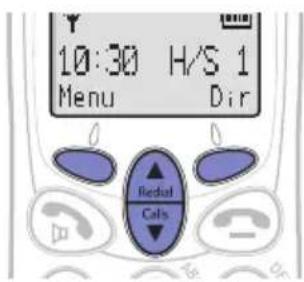 10:30 H/S 1 Menu Dir Redial Calls