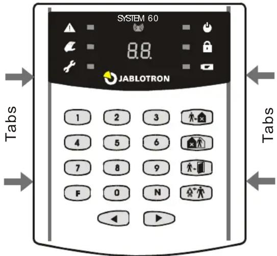 SYSTEM 60 8.8. JABLOTRON 1 2 3 4 5 6 7 8 9 F 0 N Tabs Tabs