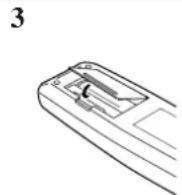 JVC RX-6000VBK - Putting Batteries in the Remote Control - 3