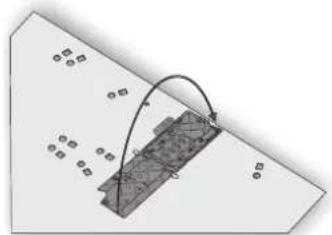 Diagram of a mechanical or architectural component with no visible text, numbers, or symbols.