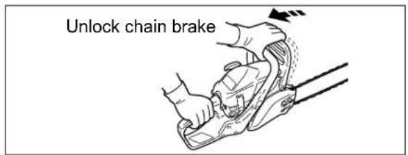 Unlock chain brake