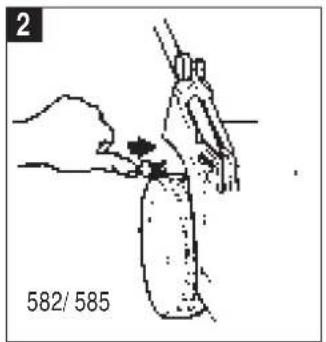 Illustration of a hand holding a tool near a cylindrical object, with no visible text or symbols