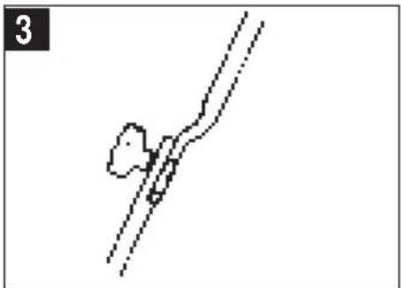 Simple line drawing of a hand holding an object, with no text or symbols present