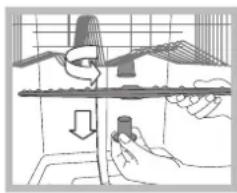 INDESIT DFP 58B1 - Limpar os braços aspersores - 1