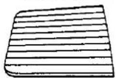 Simple line drawing of a rectangular object with horizontal lines, resembling a folded paper or sheet (no text or symbols)