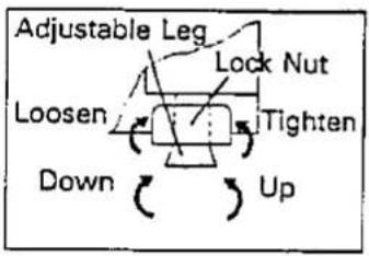 Adjustable Leg Lock Nut Loosen Tighten Down Up