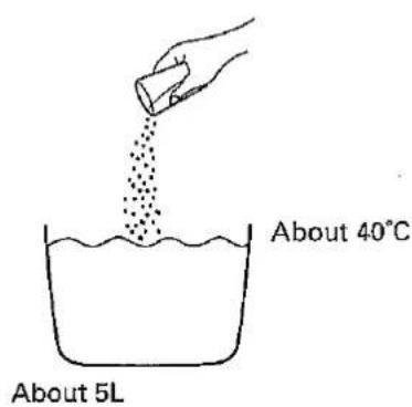 About 40°C About 5L