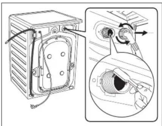 Technical diagram showing a device with internal components and a close-up of a mechanical component (no text or symbols present)